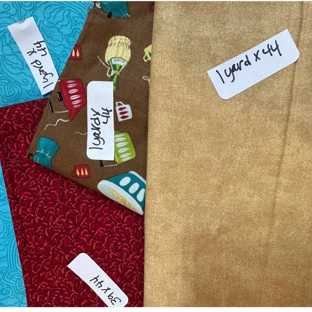 David Textiles Cranston Print Works Cotton‎ Fabric Bundle 4pc Retro Kitchen